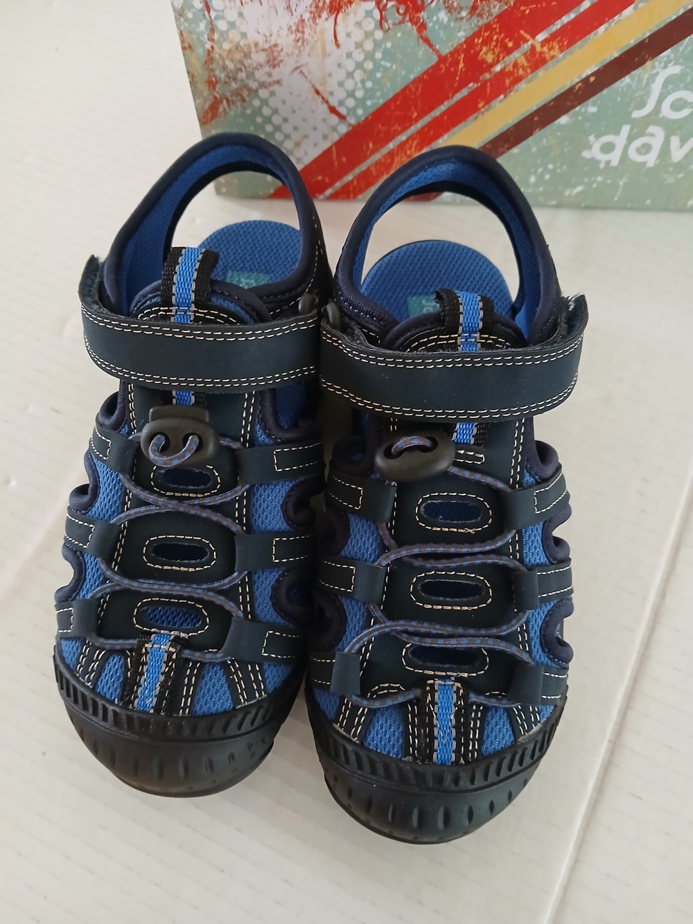 Kids Blue Closed-Toe Sandals Size 2M Scott David $20